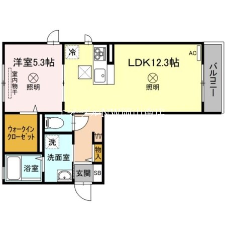 岡山駅 徒歩15分 1階の物件間取画像